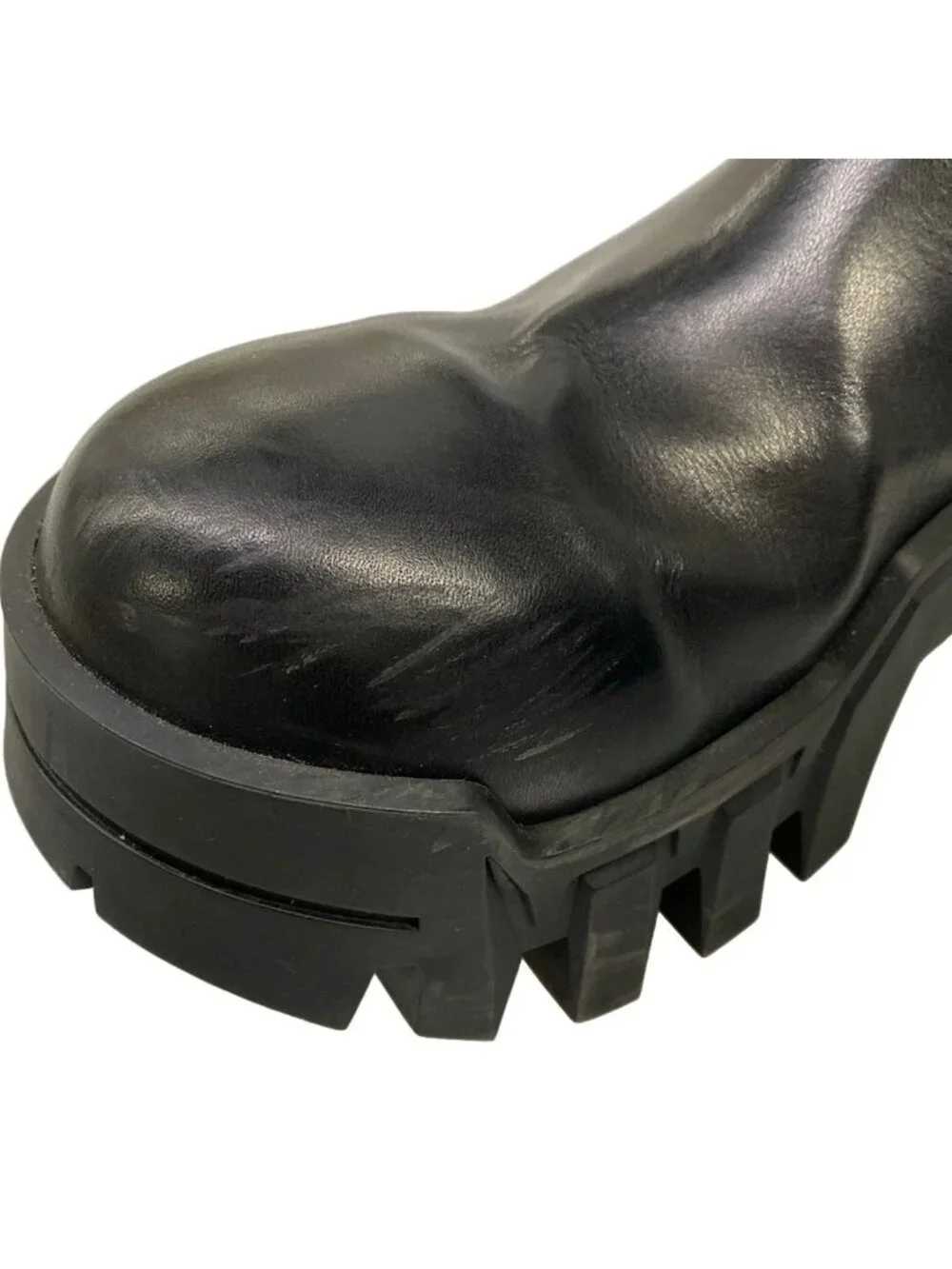 Balenciaga Short Boots Black Side Gore Leather